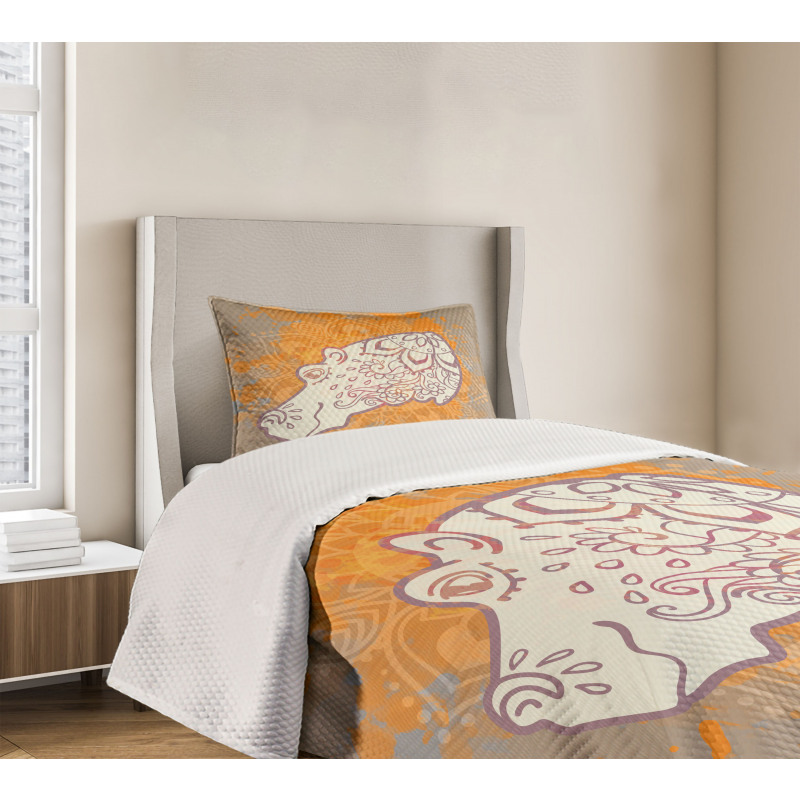 Hippo Design Floral Motifs Bedspread Set