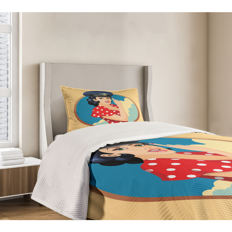 Pilot Captain Hat Bedspread Set