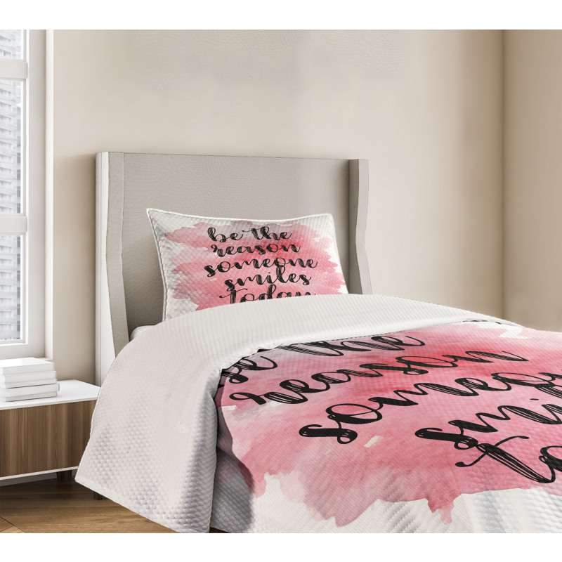 Calligraphy Watercolors Bedspread Set