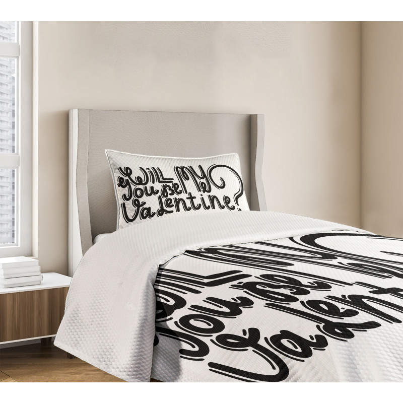 Romantic Love Message Bedspread Set