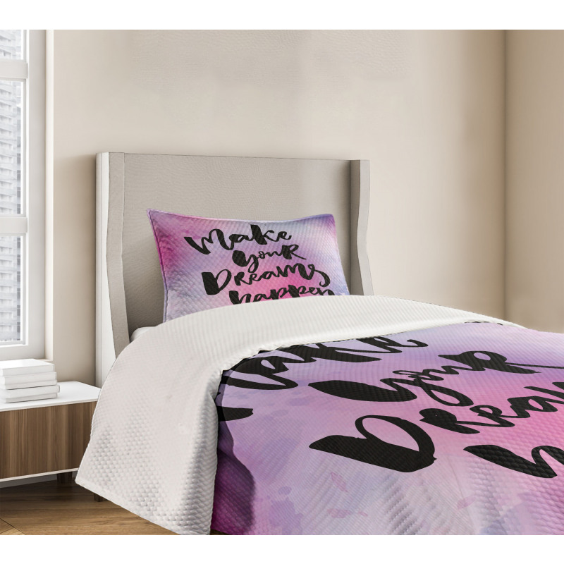 Make Your Dreams Happen Bedspread Set