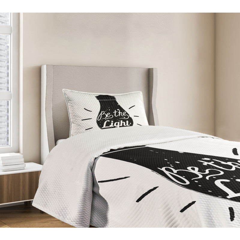 Text on Home Appliance Bedspread Set