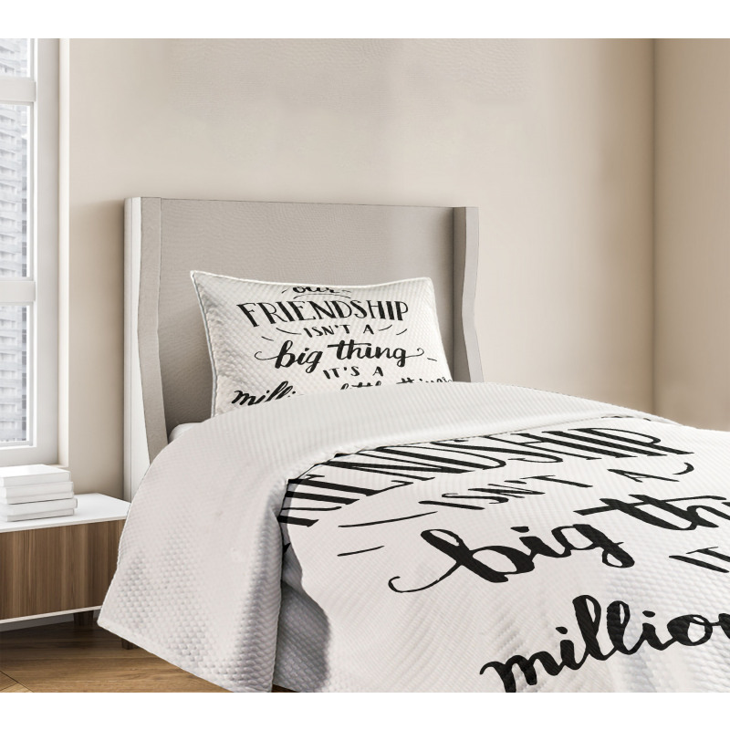 Heart Warming Saying Bedspread Set