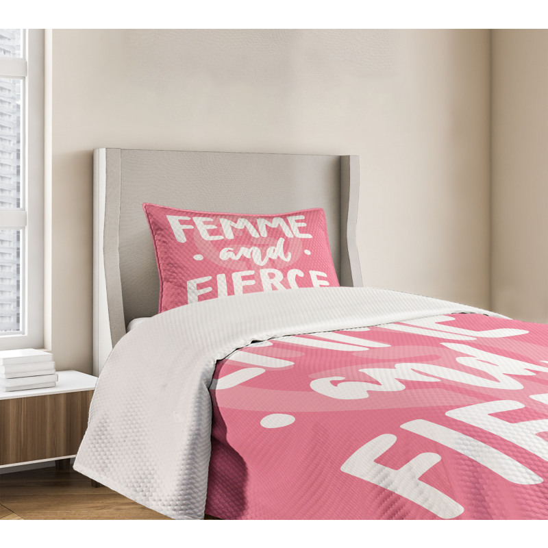 Femme and Fierce Words Bedspread Set