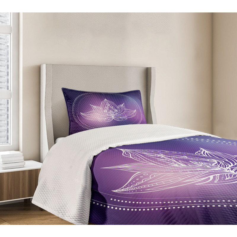 Lotus Flower Space Bedspread Set