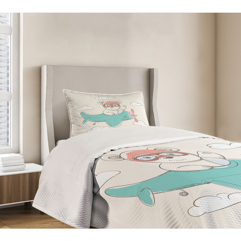 Child Bear in the Sky Bedspread Set