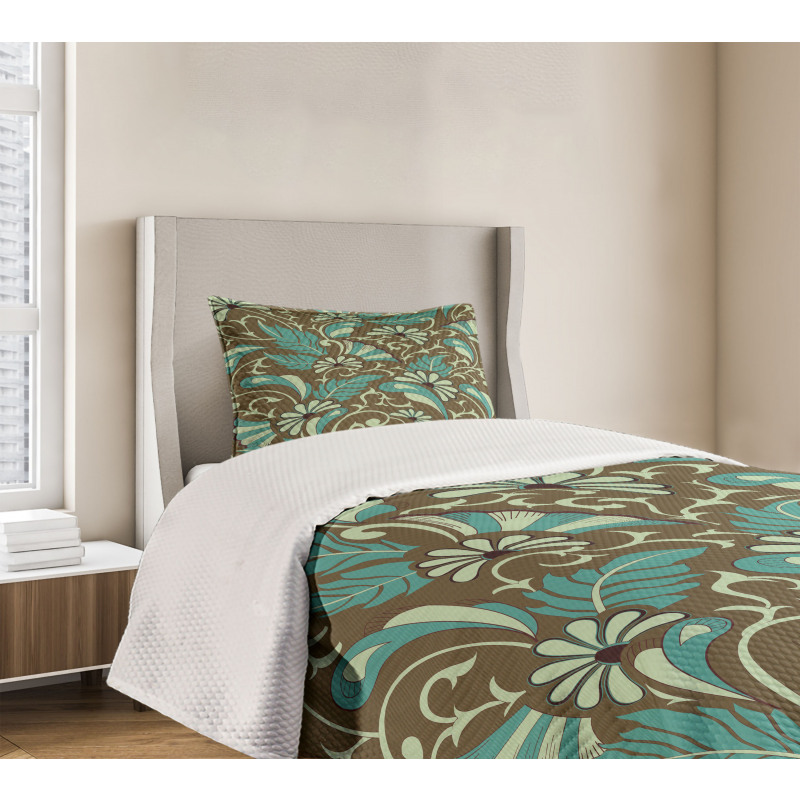 Feathers and Droplets Bedspread Set