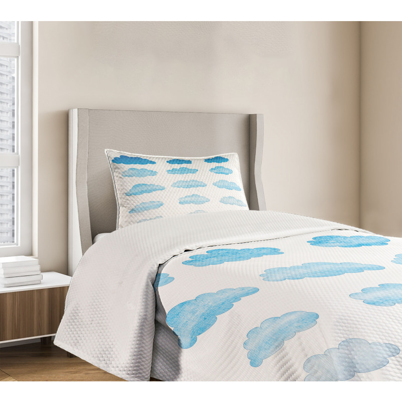 Blended Watercolor Style Bedspread Set