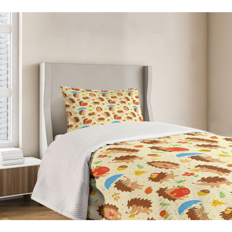 Cartoon Woodland Dots Bedspread Set