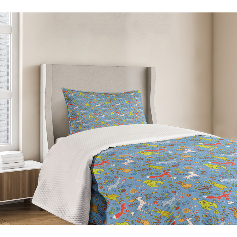 Spring Forest Fauna Bedspread Set