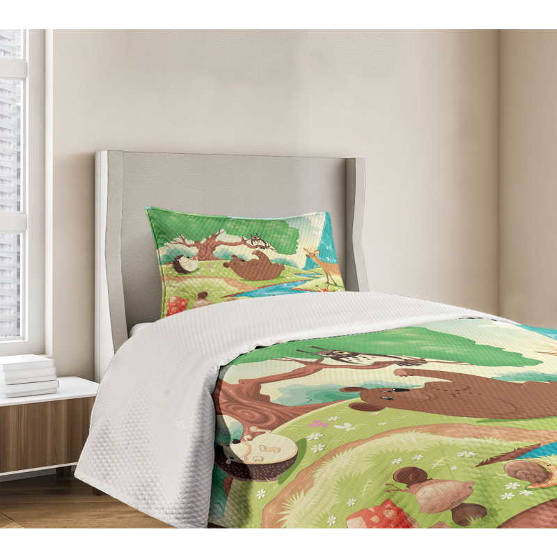 Ladybug Snail Bear Bedspread Set