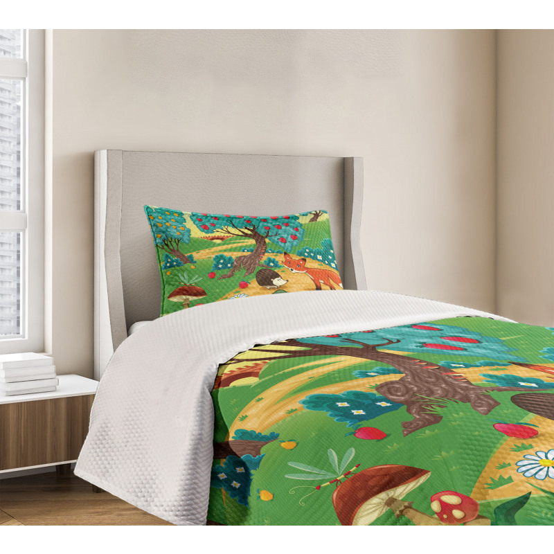 Woodland Happy Animals Bedspread Set