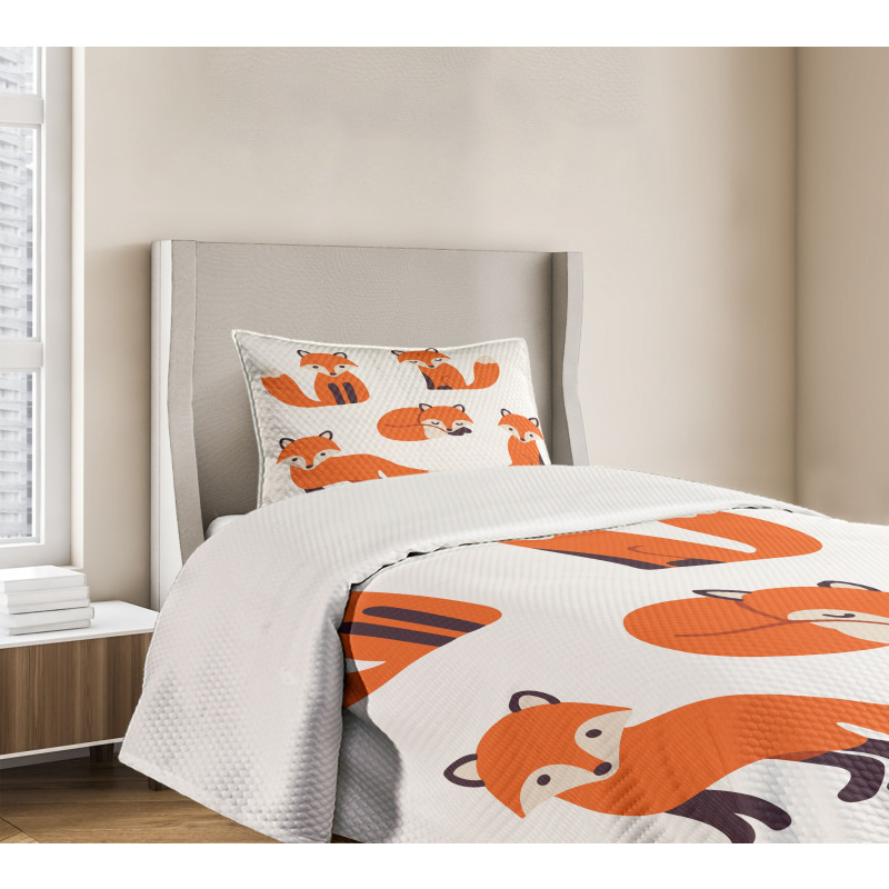 Simple Style Cartoon Animals Bedspread Set