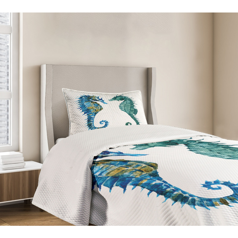 Retro Watercolor Art Bedspread Set