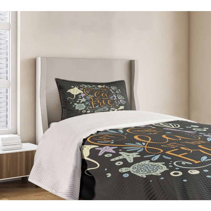 Let the Sea Set You Free Bedspread Set