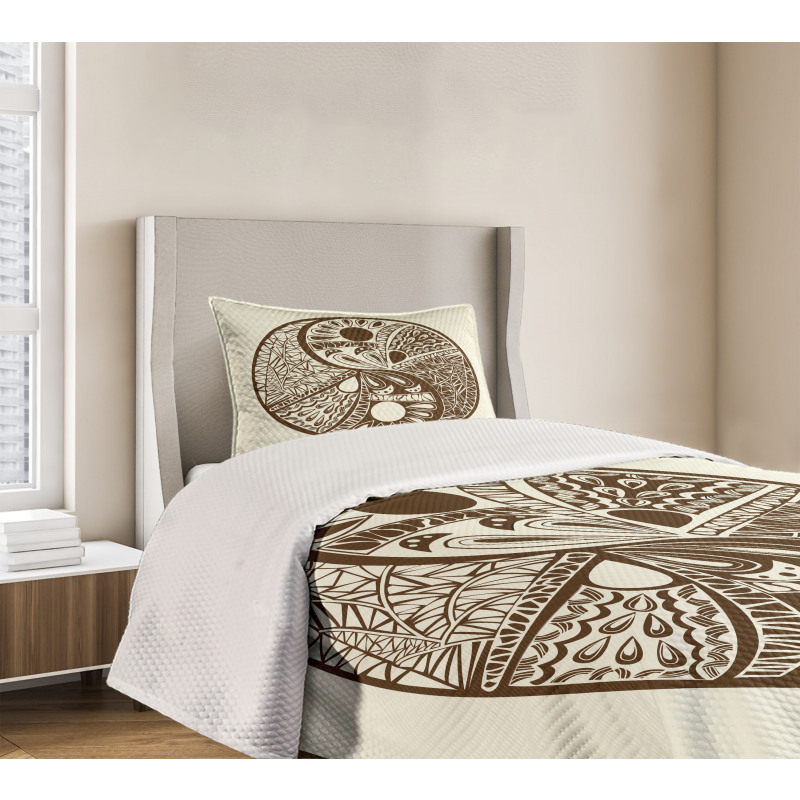 Abstract Hand-Drawn Bedspread Set