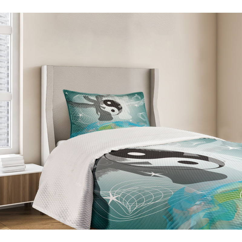 Flying Angel Abstract Art Bedspread Set