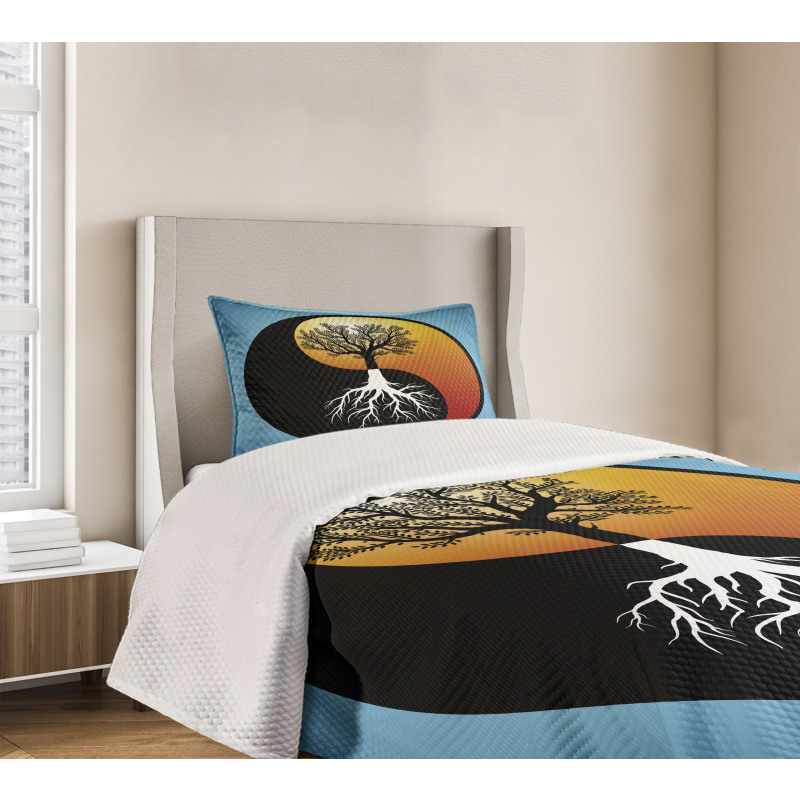 Abstract Tree and Root Bedspread Set