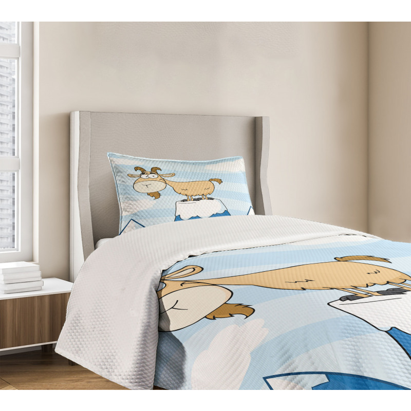 Doodle Goat Mountain Pick Bedspread Set