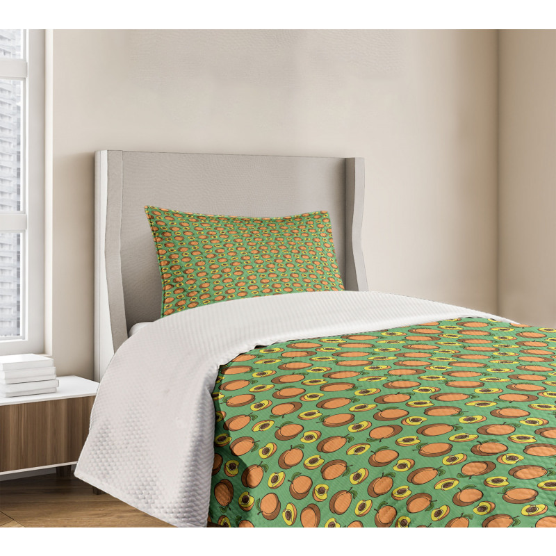 Half Slices Seeds Fruits Bedspread Set