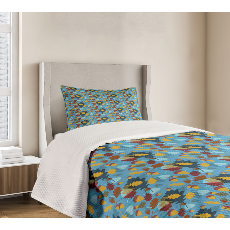 Abstract Overlapped Piece Bedspread Set