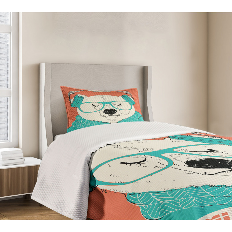 Music Lover Animal Bedspread Set