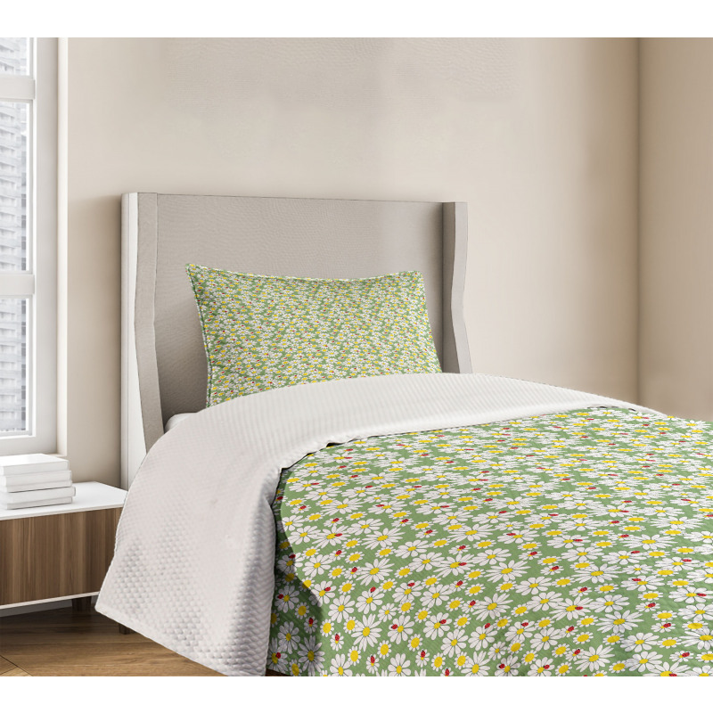 Daisy Floral Garden Bedspread Set