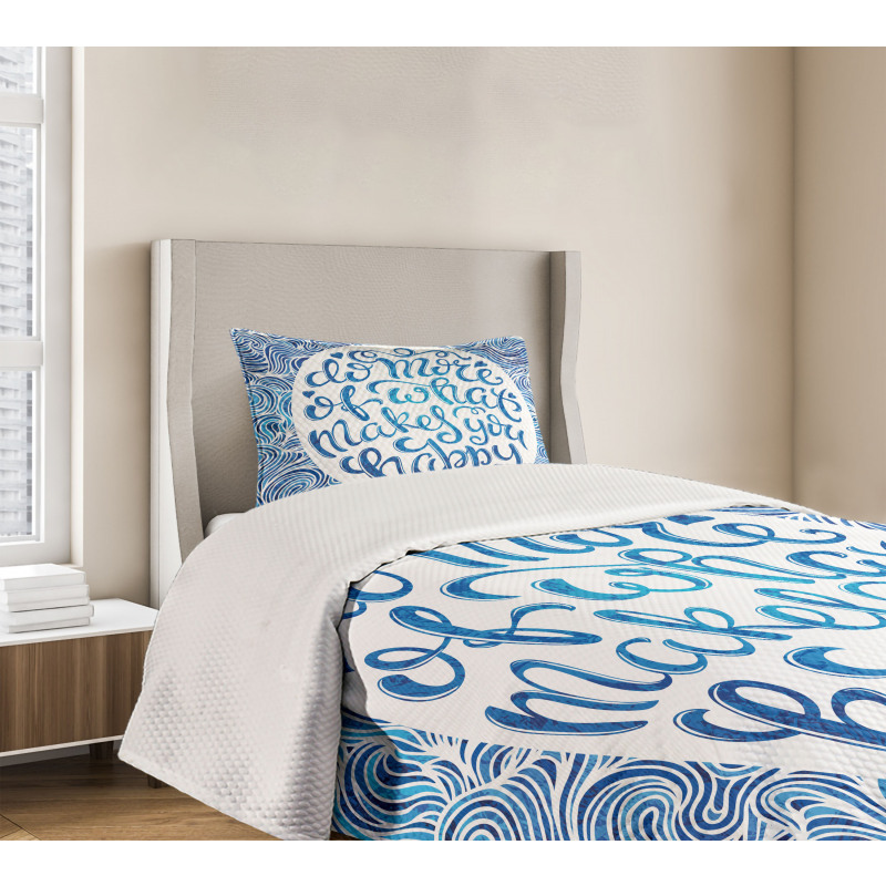 Words and Waves Bedspread Set