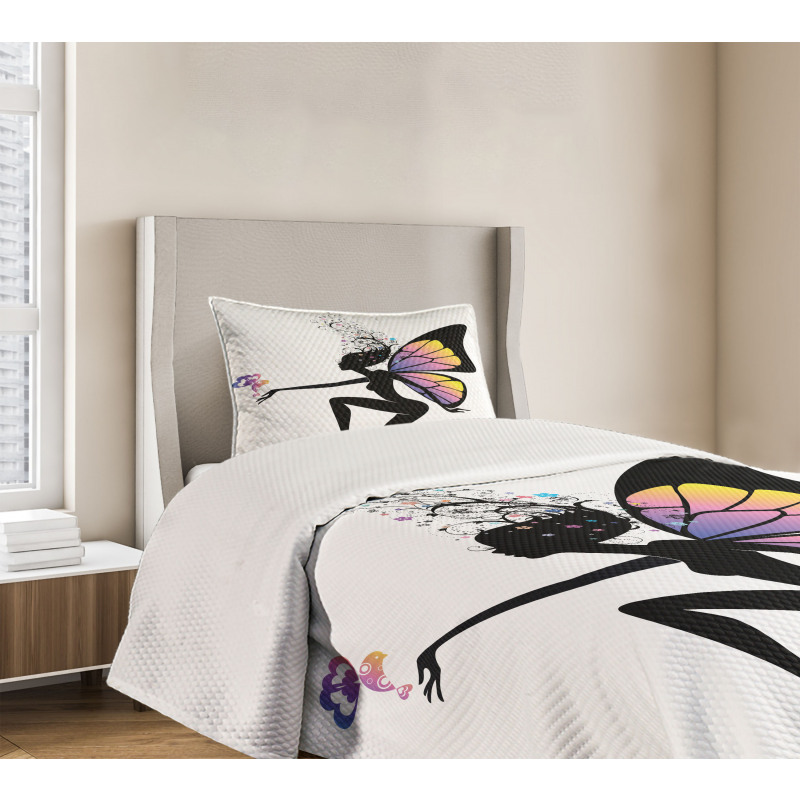 Girl Butterfly Wings Bedspread Set