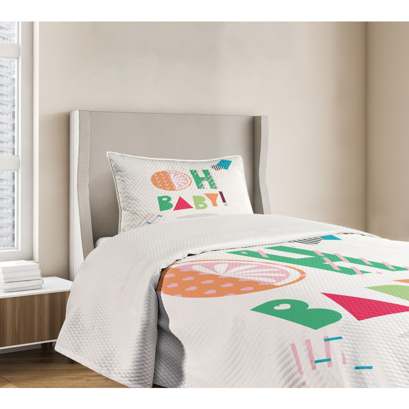 Flat Art Geometric Bedspread Set