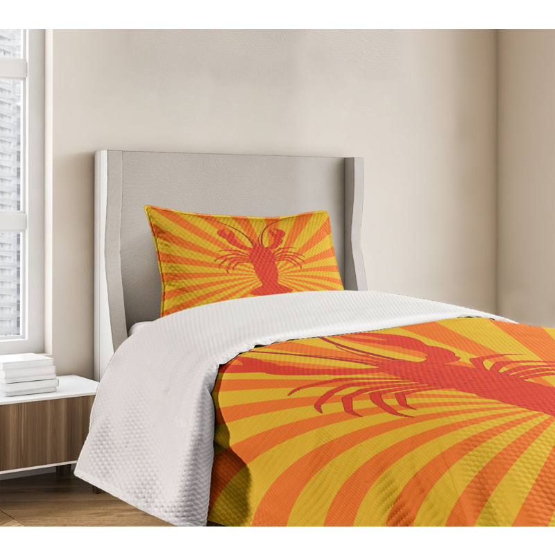 Aquatic Animal Lines Bedspread Set