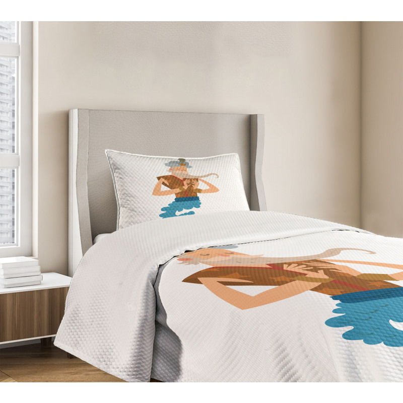 Cartoon Genie Coming Bedspread Set