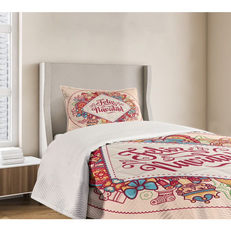 Feliz Navidad Christmas Bedspread Set