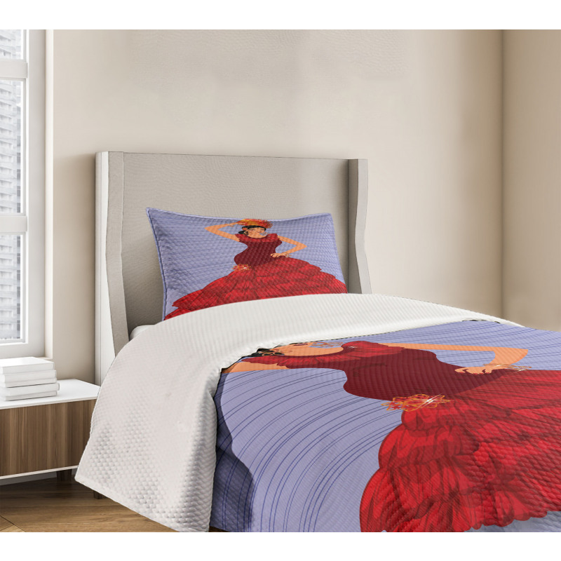 Dance Pose Spanish Lady Bedspread Set