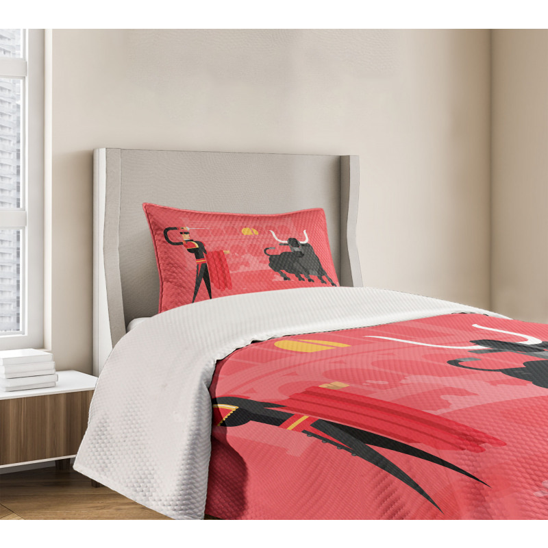 Matador Bull Arena Bedspread Set