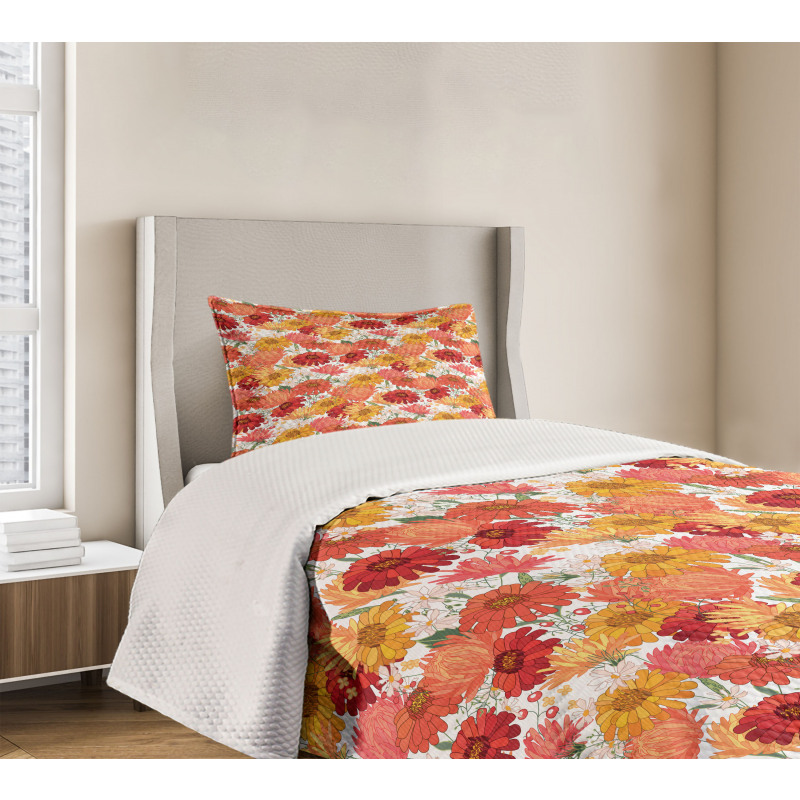 Spring Revival Blooms Bedspread Set