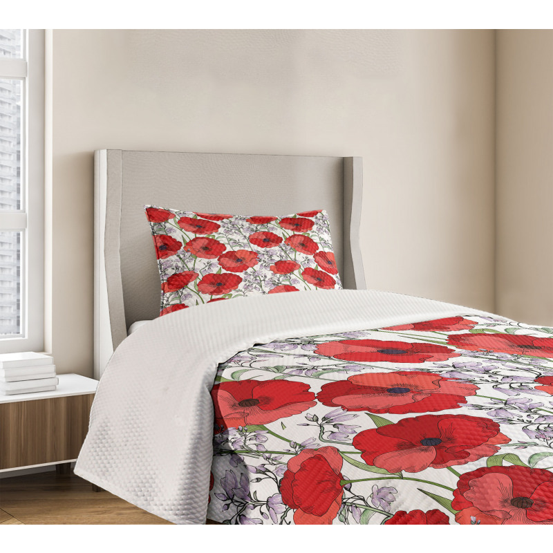 Rural Garden in Blossom Bedspread Set