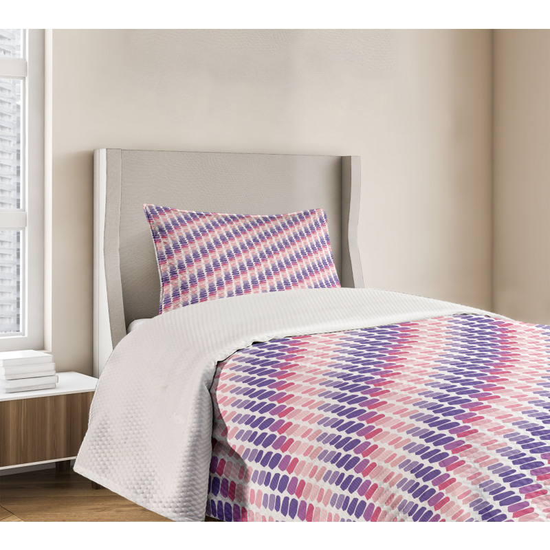 Gradient Brush Stroke Bedspread Set