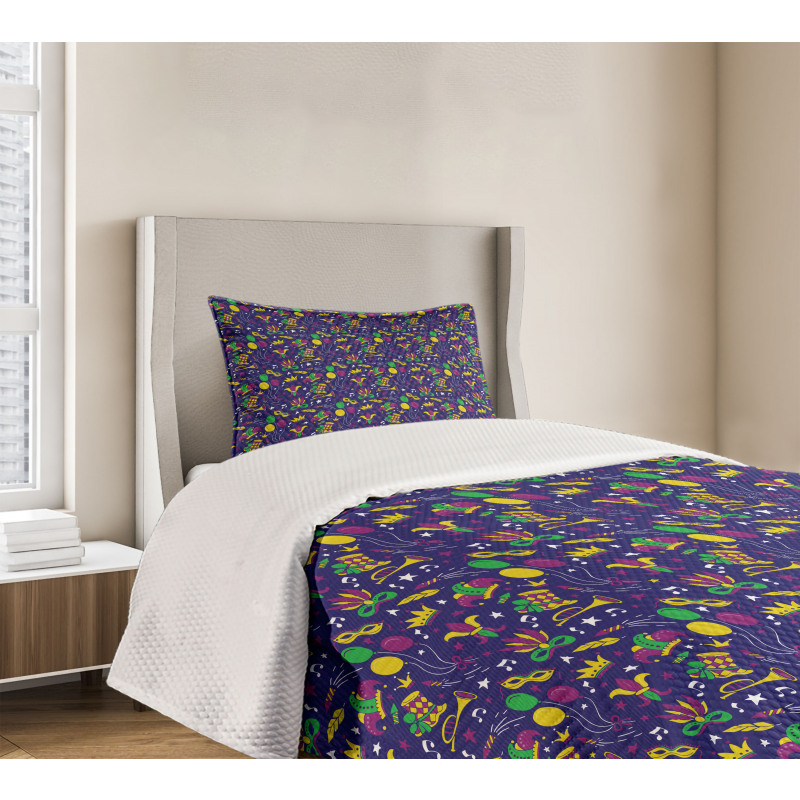 Fat Tuesday Jazz Bedspread Set