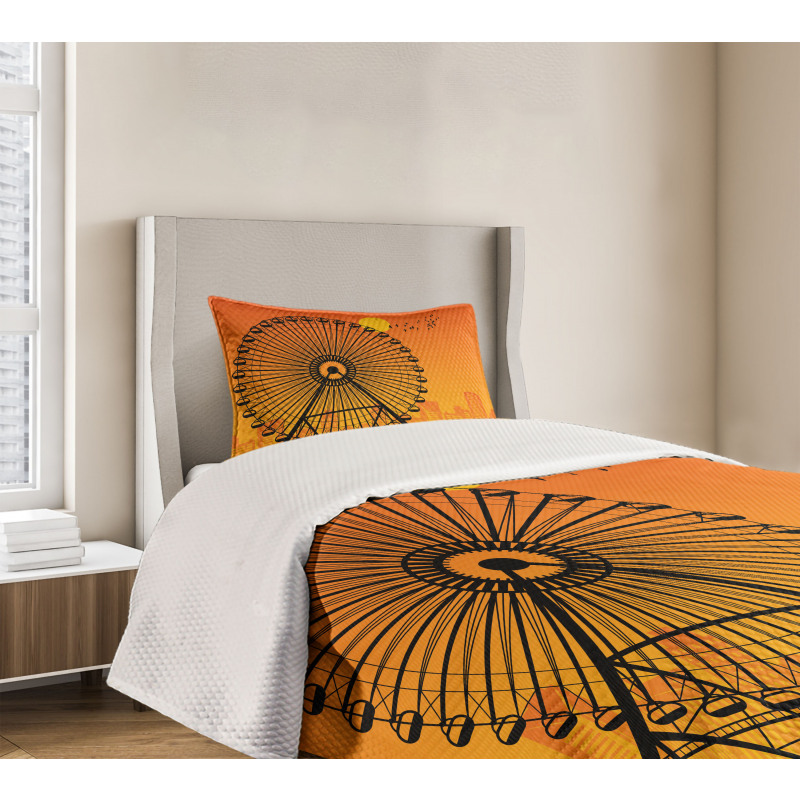 Cityscape Sunset Bedspread Set