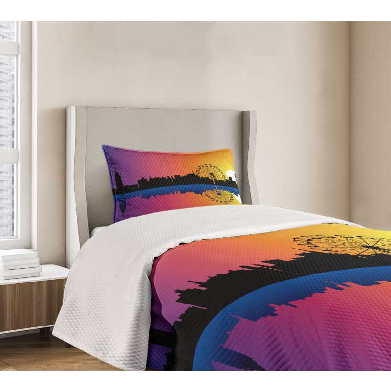 Skyline at Sunset Bedspread Set