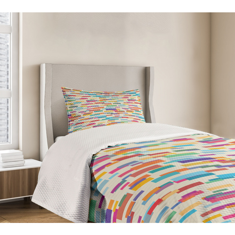 Colorful Rectangles Bedspread Set