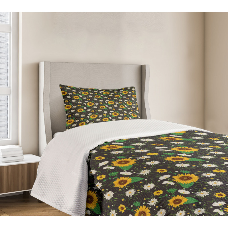 Daisy Buds Sunflower Bedspread Set