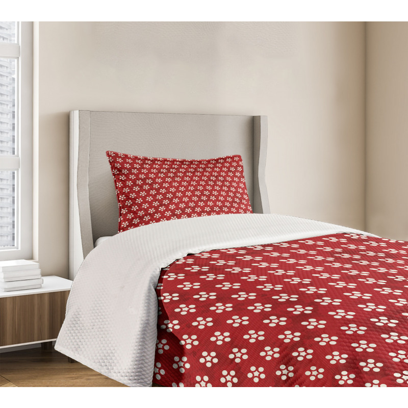 Oriental Floral Circles Bedspread Set