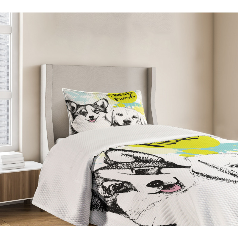 Best Friends Typography Bedspread Set