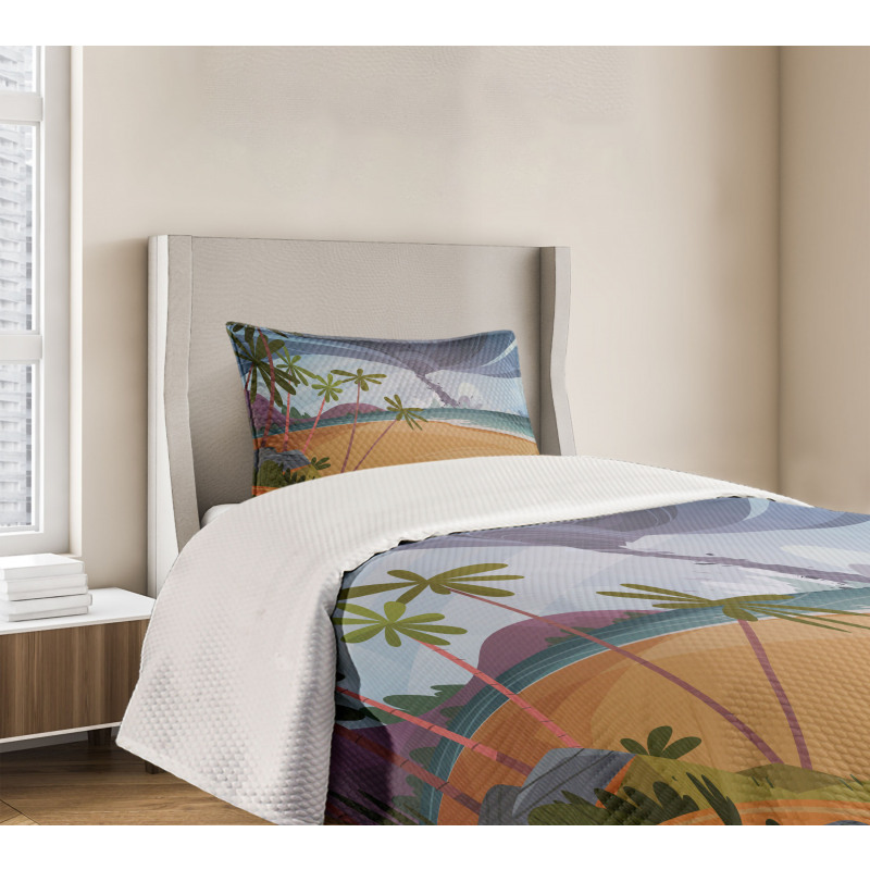 Hurricane in Ocean Beach Bedspread Set