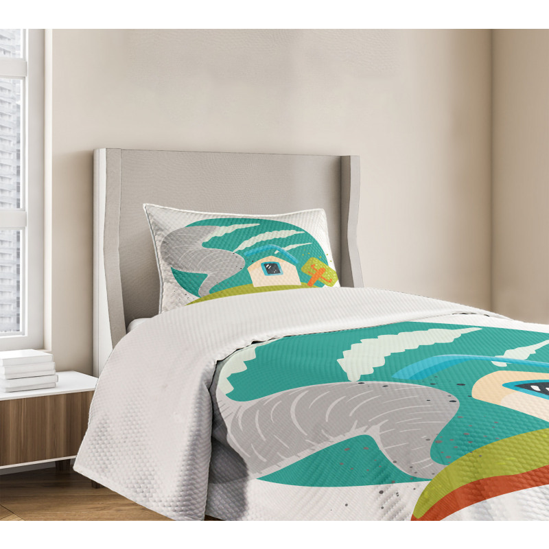 Cartoon Style Whirlwinds Bedspread Set