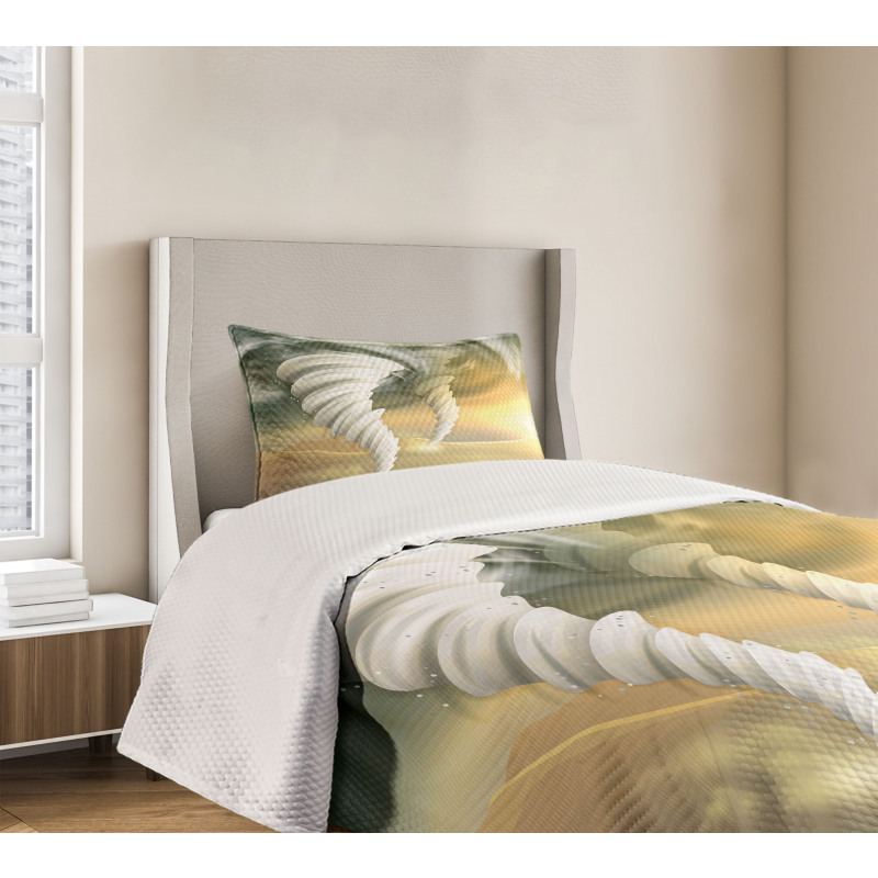 Abstract Hurricane Swirls Bedspread Set