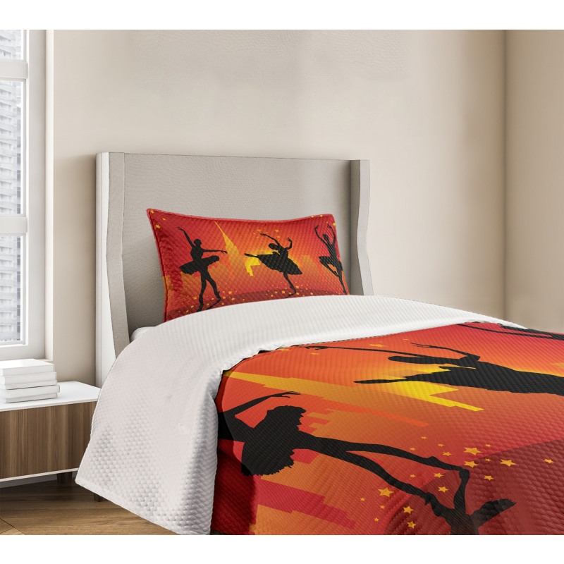 Dancers with Stars Cityscape Bedspread Set