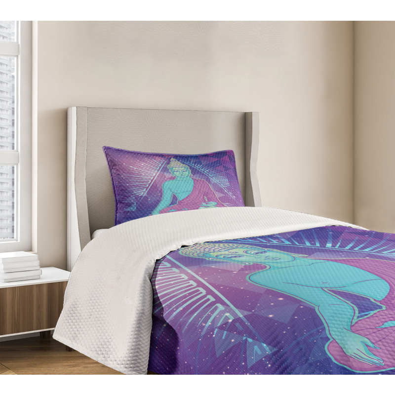 Meditating in Space Bedspread Set